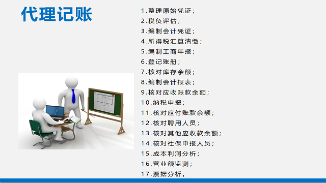 宝山区会计代理记账费用,代理记账