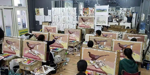 张店建桥实验学校附近新动力画室培训机构,画室